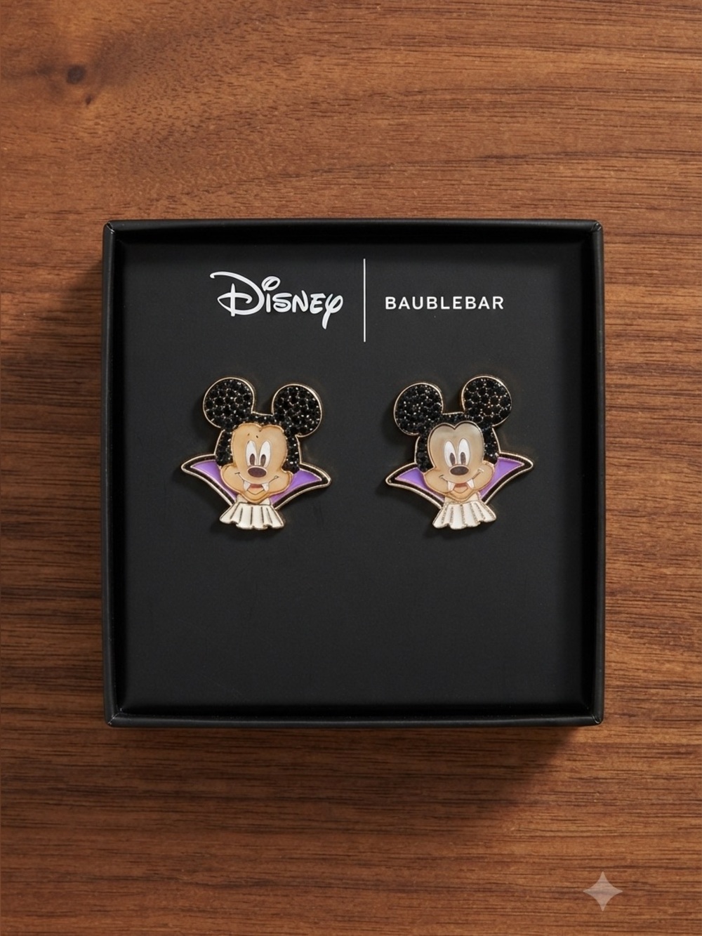 NWT Disney x BaubleBar Mickey Mouse Vampire Halloween Earrings NIB